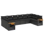 Set de sofás de jardín 10 pzas cojines ratán sintético negro de , Conjuntos de jardín - Ref: Foro24-3259563, Precio: 665,05 €...