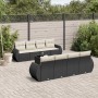 Set de sofás de jardín 8 piezas y cojines ratán sintético negro de , Conjuntos de jardín - Ref: Foro24-3221145, Precio: 538,8...