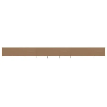 Paravientos de 9 paneles tela gris taupe 1200x80 cm de vidaXL, Sombrillas - Ref: Foro24-47189, Precio: 111,32 €, Descuento: %