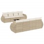 Set de sofás de jardín 9 pzas con cojines ratán sintético beige de , Conjuntos de jardín - Ref: Foro24-3221147, Precio: 658,5...