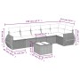 Set de sofás de jardín 7 piezas con cojines ratán PE gris de , Conjuntos de jardín - Ref: Foro24-3221399, Precio: 438,44 €, D...