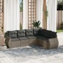 Set de muebles de jardín 6 pzas y cojines ratán sintético gris de , Conjuntos de jardín - Ref: Foro24-3221409, Precio: 392,22...