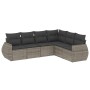 Set de muebles de jardín 6 pzas y cojines ratán sintético gris de , Conjuntos de jardín - Ref: Foro24-3221409, Precio: 392,22...