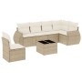 Set sofás de jardín 7 piezas y cojines ratán sintético beige de , Conjuntos de jardín - Ref: Foro24-3221437, Precio: 485,29 €...