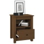 Mesitas de noche 2 uds madera de pino marrón miel 40x35x49 cm de vidaXL, Mesitas de noche - Ref: Foro24-813716, Precio: 71,51...