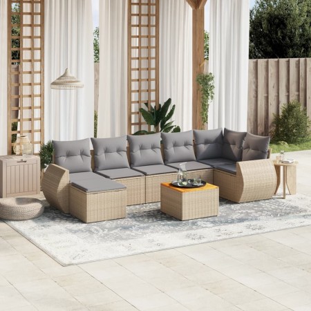 Juego de sofás de jardín con cojines beige 8 pzas ratán PE de , Conjuntos de jardín - Ref: Foro24-3225114, Precio: 484,85 €, ...