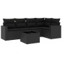 Set de sofás de jardín 6 piezas y cojines ratán sintético negro de , Conjuntos de jardín - Ref: Foro24-3218925, Precio: 386,9...