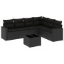 Set de comedor de jardín 7 pzas y cojines ratán sintético negro de , Conjuntos de jardín - Ref: Foro24-3219005, Precio: 446,4...