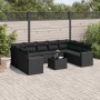 Set de sofás de jardín 10 pzas cojines ratán sintético negro de , Conjuntos de jardín - Ref: Foro24-3219395, Precio: 621,95 €...