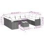 Set de sofás de jardín 10 pzas cojines ratán sintético negro de , Conjuntos de jardín - Ref: Foro24-3219395, Precio: 621,95 €...