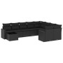 Set de sofás de jardín 10 pzas cojines ratán sintético negro de , Conjuntos de jardín - Ref: Foro24-3219445, Precio: 621,95 €...