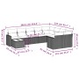Set de sofás de jardín 10 pzas cojines ratán sintético negro de , Conjuntos de jardín - Ref: Foro24-3219445, Precio: 621,95 €...