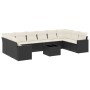 Set de sofás de jardín 11 pzas y cojines ratán sintético negro de , Conjuntos de jardín - Ref: Foro24-3219466, Precio: 600,08...