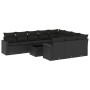 Set de sofás de jardín 11 pzas y cojines ratán sintético negro de , Conjuntos de jardín - Ref: Foro24-3219485, Precio: 682,43...