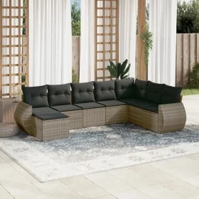 Set de sofás de jardín 8 pzas y cojines ratán sintético gris de , Sofás modulares de exterior - Ref: Foro24-3221759, Precio: ...