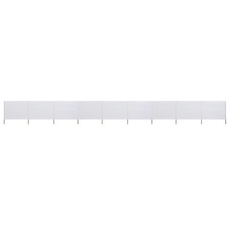 Paravientos de playa de 9 paneles tela blanco arena 1200x80 cm de vidaXL, Sombrillas - Ref: Foro24-47186, Precio: 59,79 €, De...