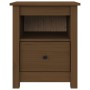 Mesitas de noche 2 uds madera de pino marrón miel 40x35x49 cm de vidaXL, Mesitas de noche - Ref: Foro24-813716, Precio: 71,51...