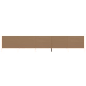 Paravientos de playa de 5 paneles tela gris taupe 600x160cm de vidaXL, Sombrillas - Ref: Foro24-47169, Precio: 79,76 €, Descu...