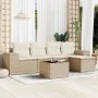 Garden sofa set with cushions 6 pieces beige synthetic rattan by , Modular outdoor sofas - Ref: Foro24-3222497, Price: 402,51...