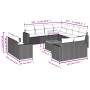 Set de sofás de jardín 12 pzas con cojines ratán sintético gris de , Sofás modulares de exterior - Ref: Foro24-3224387, Preci...