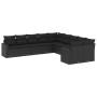 Set de sofás de jardín 10 pzas cojines ratán sintético negro de , Sofás modulares de exterior - Ref: Foro24-3251842, Precio: ...