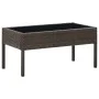 Mesa de jardín ratán sintético marrón 75x40x37 cm de vidaXL, Mesas de jardín - Ref: Foro24-45903, Precio: 75,23 €, Descuento: %