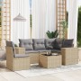 Juego de sofás jardín con cojines 6 pzas ratán sintético beige de , Conjuntos de jardín - Ref: Foro24-3222578, Precio: 394,52...