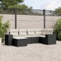 Set de sofás de jardín 6 piezas y cojines ratán sintético negro de , Conjuntos de jardín - Ref: Foro24-3222855, Precio: 354,5...