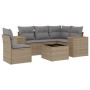 Juego de sofás jardín con cojines 6 pzas ratán sintético beige de , Conjuntos de jardín - Ref: Foro24-3222578, Precio: 394,52...