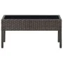 Mesa de jardín ratán sintético marrón 75x40x37 cm de vidaXL, Mesas de jardín - Ref: Foro24-45903, Precio: 75,23 €, Descuento: %