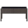 Mesa de jardín ratán sintético marrón 75x40x37 cm de vidaXL, Mesas de jardín - Ref: Foro24-45903, Precio: 76,82 €, Descuento: %