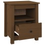 Mesitas de noche 2 uds madera de pino marrón miel 40x35x49 cm de vidaXL, Mesitas de noche - Ref: Foro24-813716, Precio: 71,51...