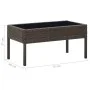 Mesa de jardín ratán sintético marrón 75x40x37 cm de vidaXL, Mesas de jardín - Ref: Foro24-45903, Precio: 75,23 €, Descuento: %