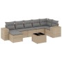 Juego de sofás de jardín con cojines beige 8 pzas ratán PE de , Conjuntos de jardín - Ref: Foro24-3222888, Precio: 493,92 €, ...