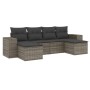 Set de muebles de jardín 6 pzas y cojines ratán sintético gris de , Conjuntos de jardín - Ref: Foro24-3222919, Precio: 343,86...
