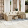 Juego de sofás jardín con cojines beige 10 pzas ratán sintético de , Conjuntos de jardín - Ref: Foro24-3223007, Precio: 655,7...