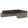 Set de muebles de jardín 9 pzas y cojines ratán sintético gris de , Conjuntos de jardín - Ref: Foro24-3223039, Precio: 557,80...