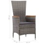 Set de comedor de jardín 9 pzas y cojines ratán sintético gris de vidaXL, Conjuntos de jardín - Ref: Foro24-46044, Precio: 96...