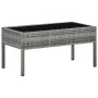 Mesa de jardín ratán sintético gris 75x40x37 cm de vidaXL, Mesas de jardín - Ref: Foro24-45905, Precio: 71,63 €, Descuento: %