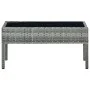 Mesa de jardín ratán sintético gris 75x40x37 cm de vidaXL, Mesas de jardín - Ref: Foro24-45905, Precio: 71,63 €, Descuento: %