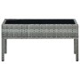 Mesa de jardín ratán sintético gris 75x40x37 cm de vidaXL, Mesas de jardín - Ref: Foro24-45905, Precio: 72,78 €, Descuento: %