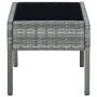 Mesa de jardín ratán sintético gris 75x40x37 cm de vidaXL, Mesas de jardín - Ref: Foro24-45905, Precio: 71,63 €, Descuento: %