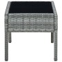 Mesa de jardín ratán sintético gris 75x40x37 cm de vidaXL, Mesas de jardín - Ref: Foro24-45905, Precio: 72,78 €, Descuento: %