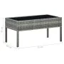 Mesa de jardín ratán sintético gris 75x40x37 cm de vidaXL, Mesas de jardín - Ref: Foro24-45905, Precio: 71,63 €, Descuento: %