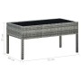 Mesa de jardín ratán sintético gris 75x40x37 cm de vidaXL, Mesas de jardín - Ref: Foro24-45905, Precio: 72,78 €, Descuento: %