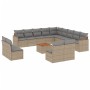 Set sofás de jardín 14 pzas con cojines ratán sintético beige de , Conjuntos de jardín - Ref: Foro24-3258895, Precio: 852,66 ...