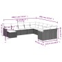 Set de sofás de jardín 11 pzas y cojines ratán sintético gris de , Conjuntos de jardín - Ref: Foro24-3258973, Precio: 625,04 ...