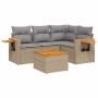 Juego de sofás jardín con cojines 5 pzas ratán sintético beige de , Conjuntos de jardín - Ref: Foro24-3259182, Precio: 358,27...