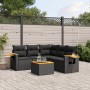 Set de sofás de jardín 6 piezas y cojines ratán sintético negro de , Conjuntos de jardín - Ref: Foro24-3259206, Precio: 436,7...