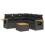 Set de sofás de jardín 6 piezas y cojines ratán sintético negro de , Conjuntos de jardín - Ref: Foro24-3259206, Precio: 436,7...
